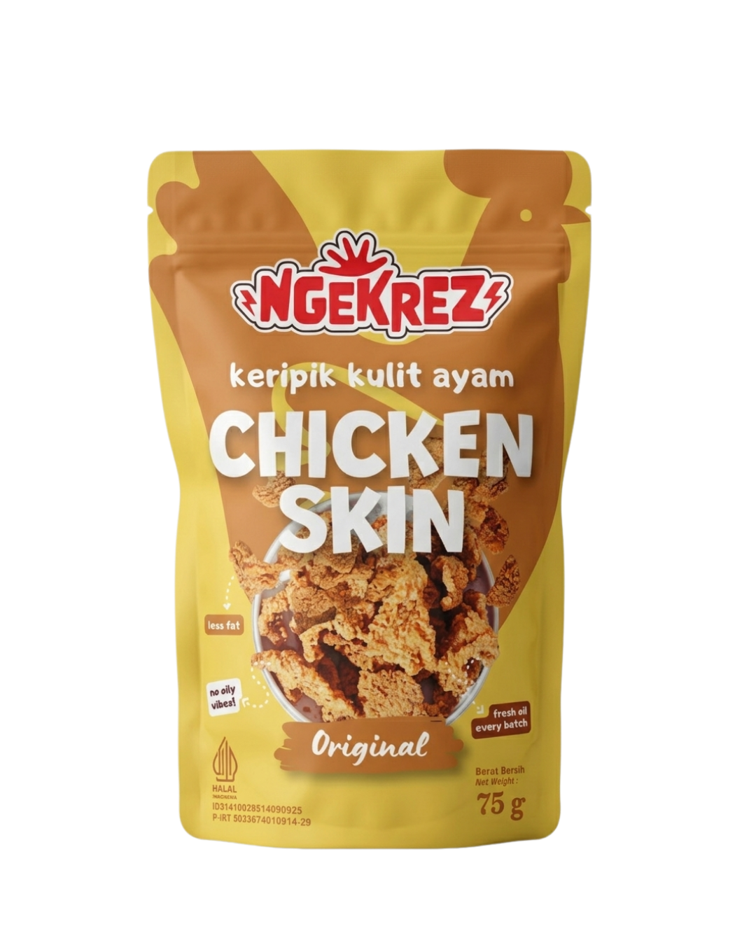 Original Keripik Kulit Ayam Chicken Skin Ngekrez